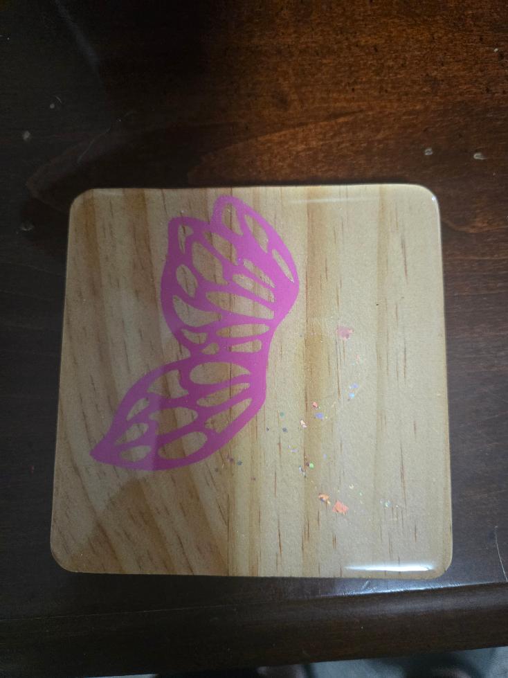 She Fought, She Won! — Personalized Breast Cancer Awareness Memory Coasters