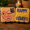 Mom & Dad Memory Coasters — Personalized Keepsake Set