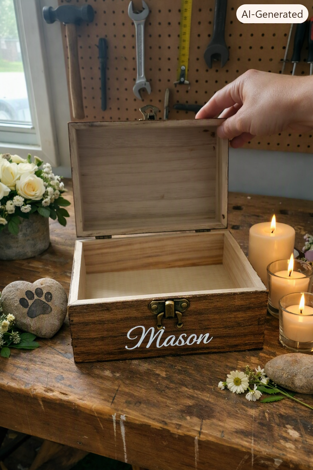 The Mason Box — Handcrafted Pet Memorial Keepsake