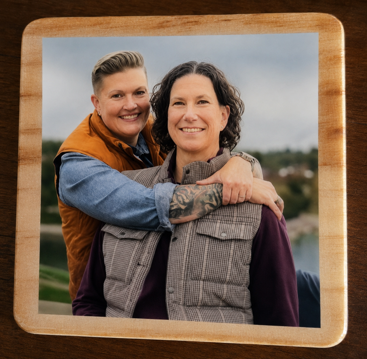 Personalized Wedding Memory Coasters – Hand-Painted 3-Piece Keepsake Set