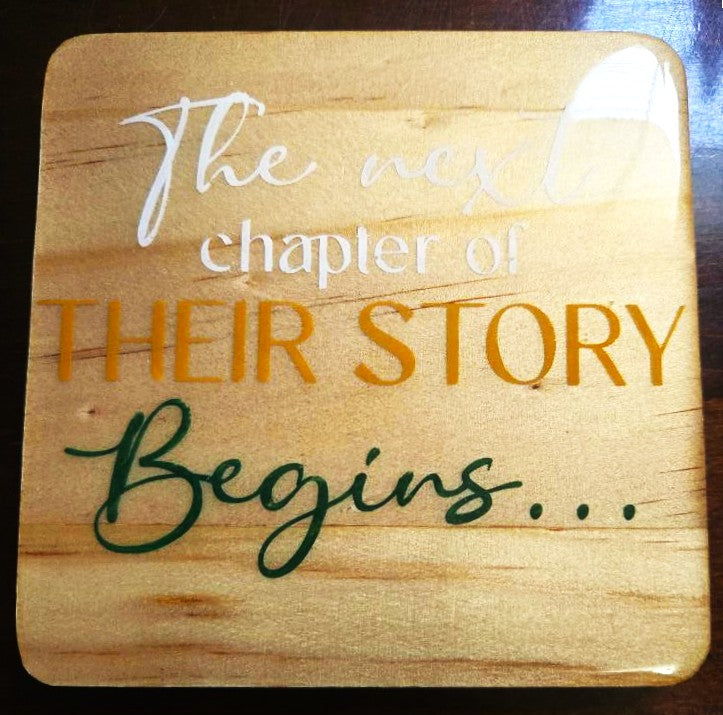 Personalized Wedding Memory Coasters – Hand-Painted 3-Piece Keepsake Set